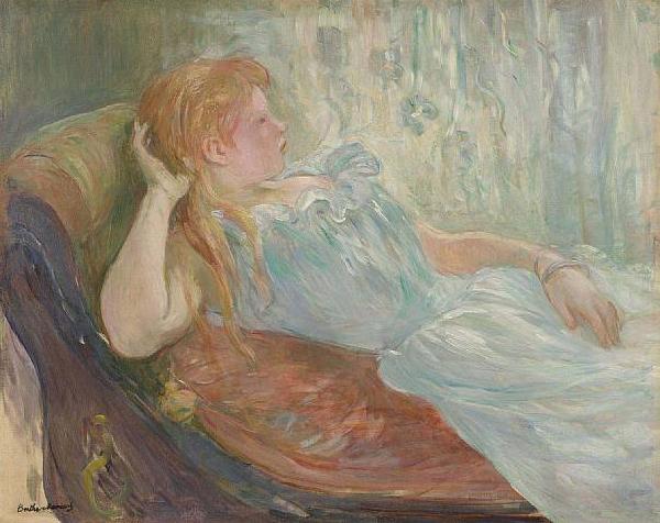 Berthe Morisot Liegendes Madchen France oil painting art